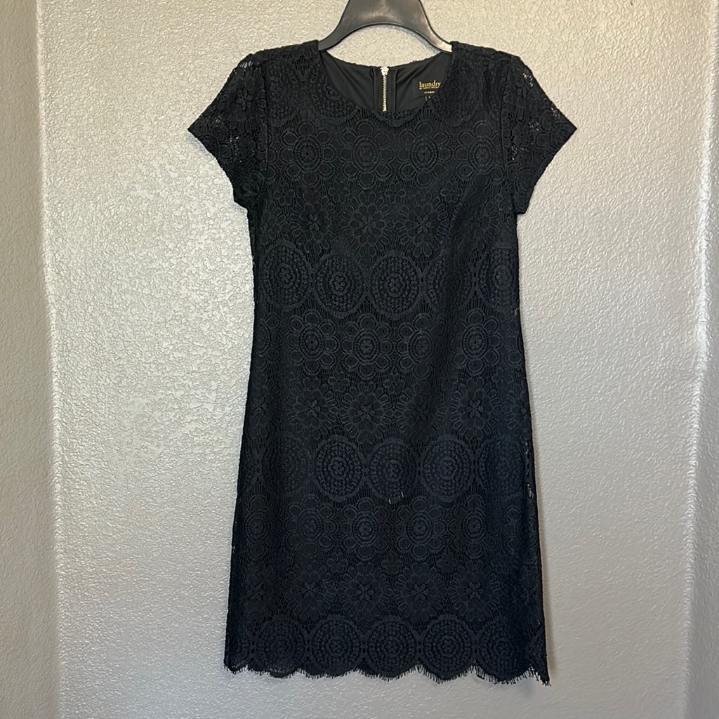 Laundry By Shelli Segal Black Lace Dress